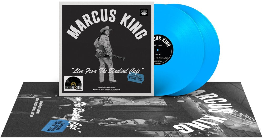 the album cover for Marcus King - Live From The Bluebird Cafe (Blue) [Colored Vinyl] [Record Store Day]