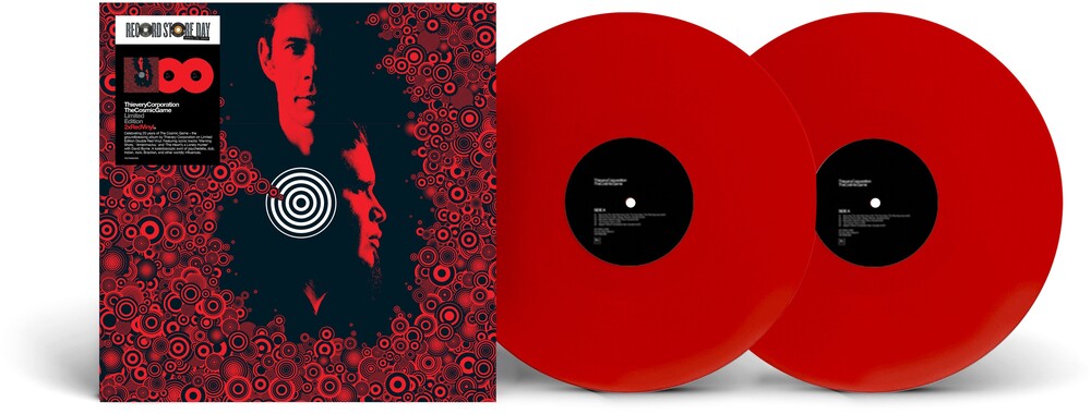 the album cover for Thievery Corporation - Cosmic Game [Colored Vinyl] (Red) [Record Store Day] (Aniv)