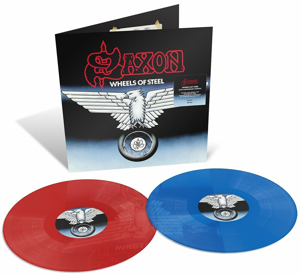 the album cover for Saxon - Wheels Of Steel (45th Anniversary Edition)  [RSD 2025]