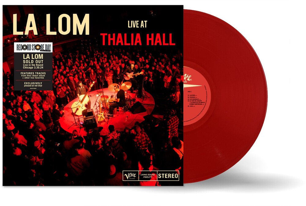 the album cover for LA LOM - Live At Thalia Hall [Red Vinyl] [Record Store Day]