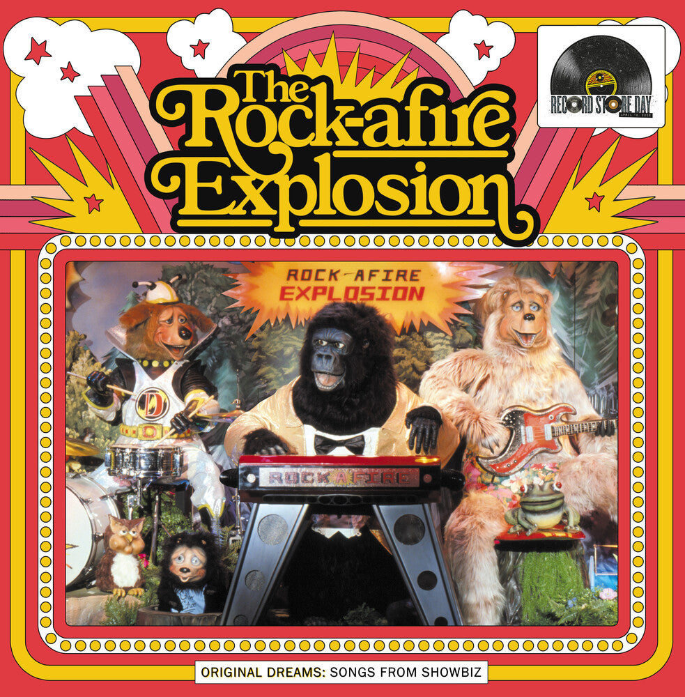 the album cover for Rock-Afire Explosion (Colv) (Rex) (Ylw) - Original Dreams: Songs From Showbiz (Rsd) [Colored Vinyl]