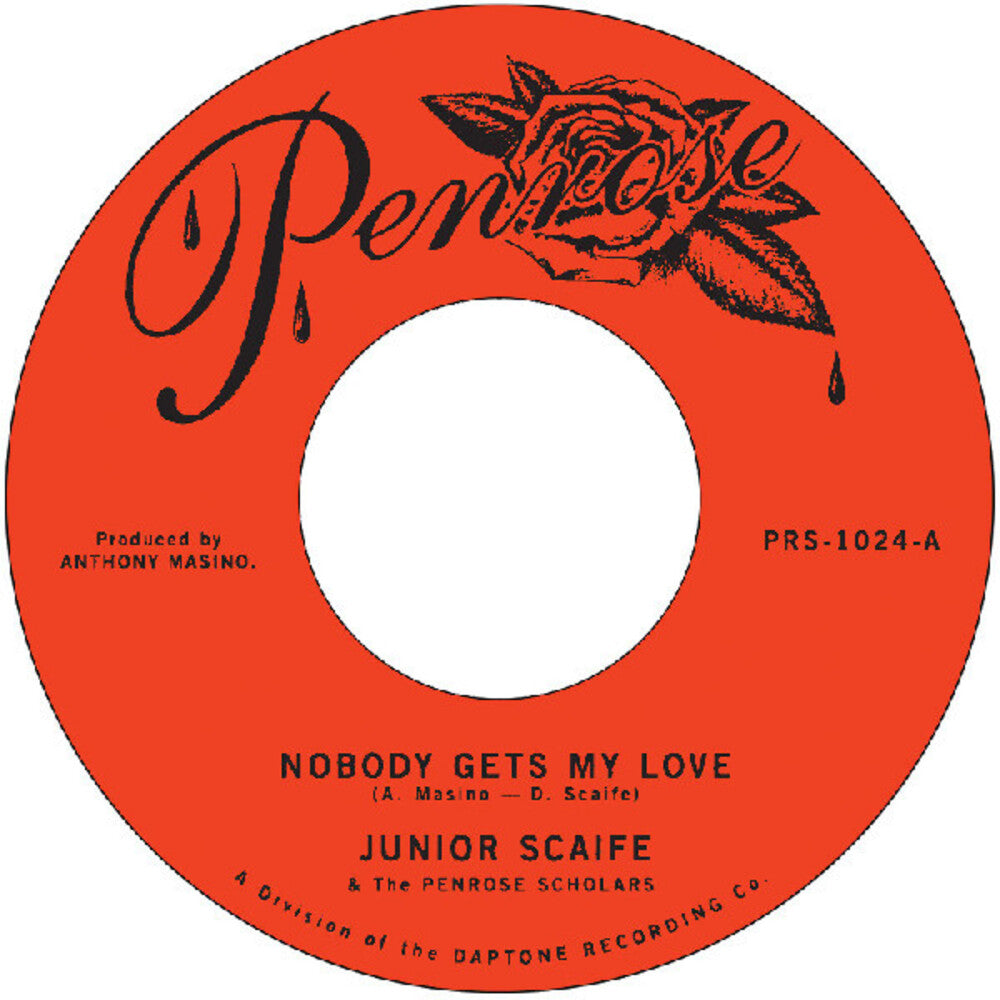 the album cover for Junior Scaife - Nobody Gets My Love B/W Too Much Too Soon