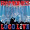 the album cover for Ramones - Loco Live (Blue) [Colored Vinyl] (Red) [Record Store Day]