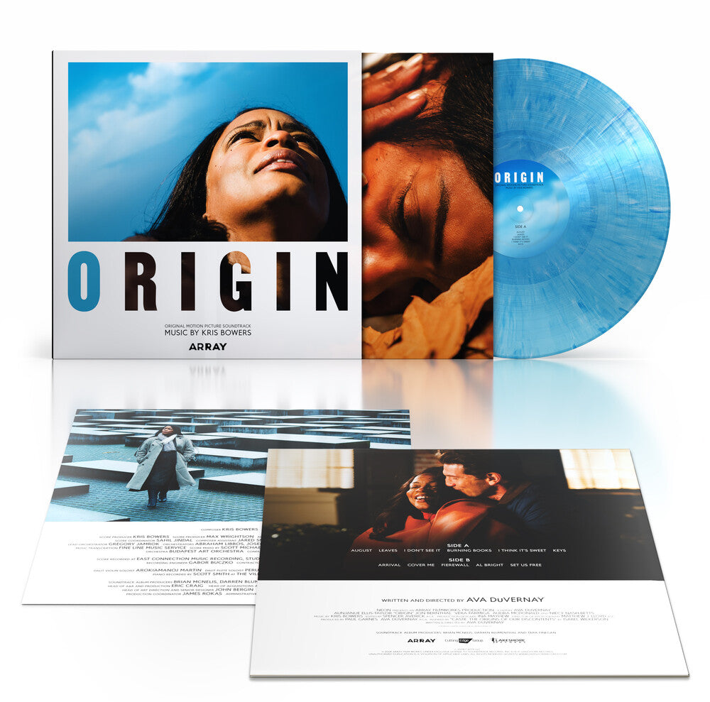 the album cover for Kris Bowers  (Blue) (Colv) (Wht) (Spla) - Origin - O.S.T. (Blue) [Colored Vinyl] (Wht) (Spla)