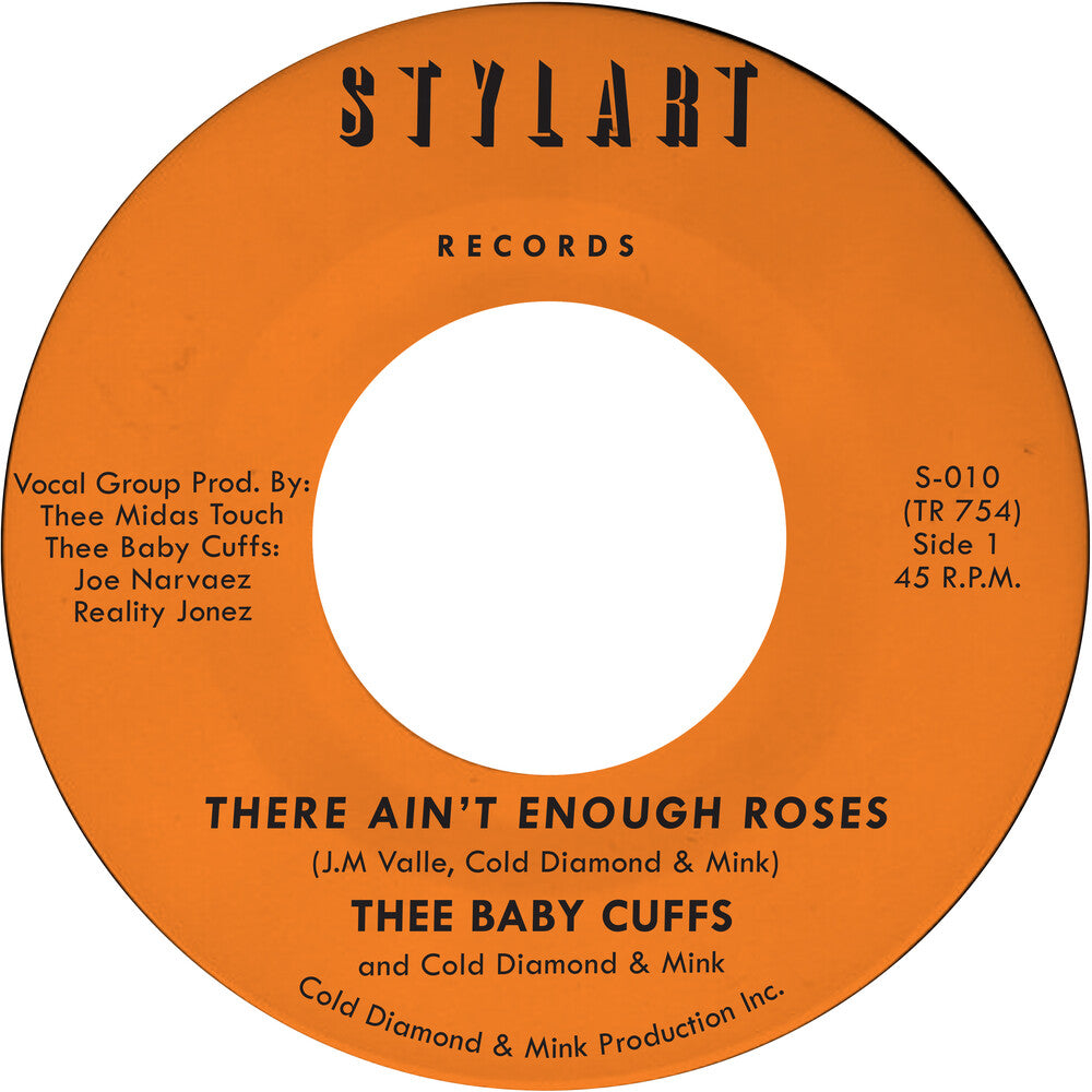 the album cover for Thee Baby Cuffs / Cold Diamond & Mink - There Ain't Enough Roses - Orange [Colored Vinyl] (Org)
