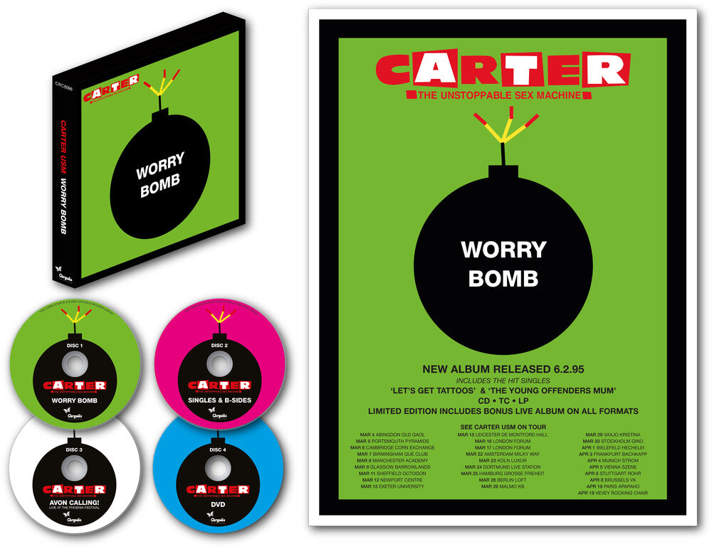 the album cover for Carter The Unstoppable Sex Machine - Worry Bomb (2025 Remaster) [Deluxe] [Remastered]
