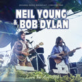 the album cover for Neil Young  / Dylan,Bob - Live On Air 1988