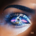 the album cover for Queen Herawin - Awaken The Sleeping Giant [Celestial Blue Splatter ]
