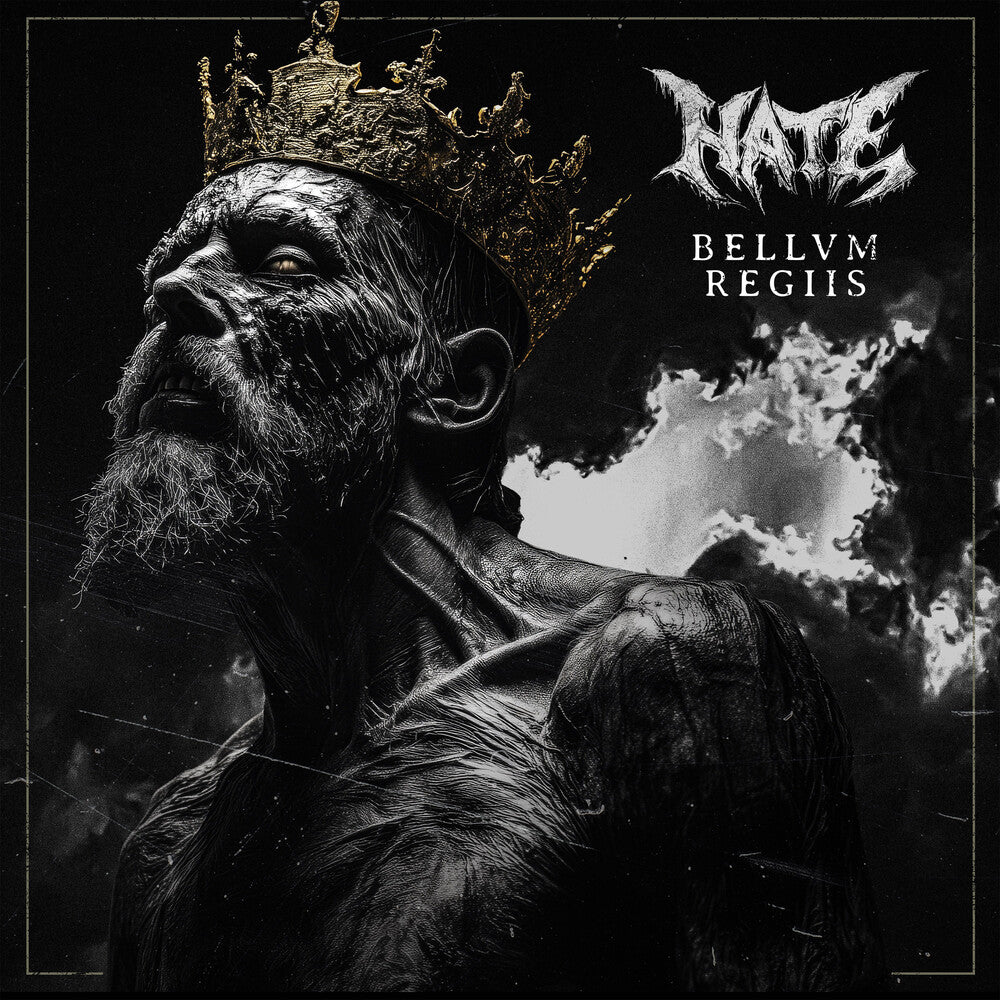the album cover for Hate - Bellum Regiis [Black White Splatter Vinyl]
