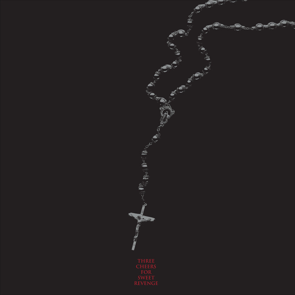 the album cover for My Chemical Romance - Three Cheers for Sweet Revenge (Deluxe Edition) -  [Indie Exclusive Red and Black Corona 2LP]