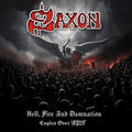 the album cover for Saxon - Hell Fire And Damnation - Eagles Over Hellfest