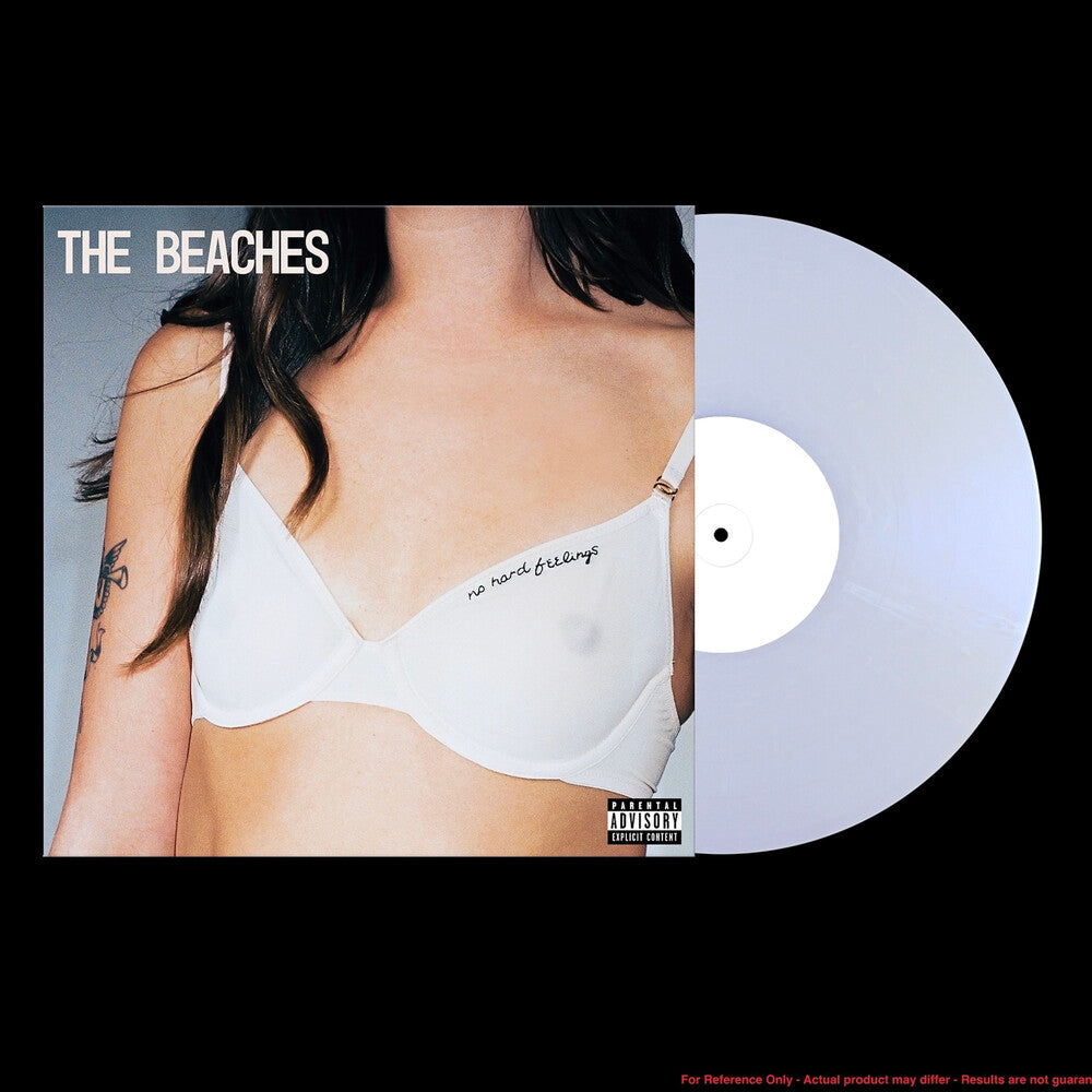 the album cover for The Beaches - No Hard Feelings [LP  Iridescent White with Blue]