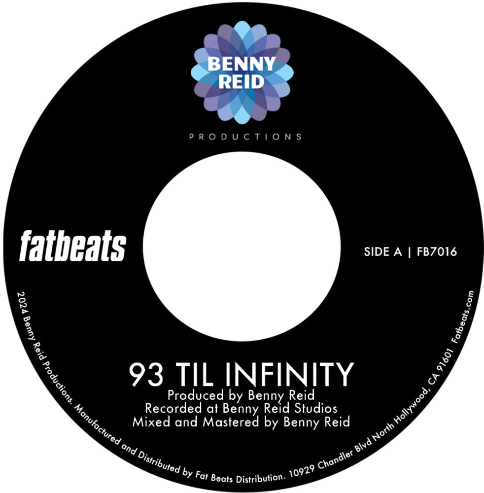 the album cover for Benny Reid - 93 'Til Infinity b/w Day One 