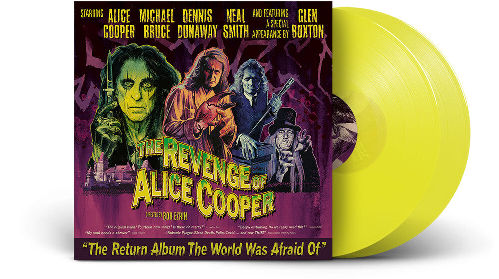 the album cover for Alice Cooper - The Revenge Of Alice Cooper [2 LP Yellow Neon]