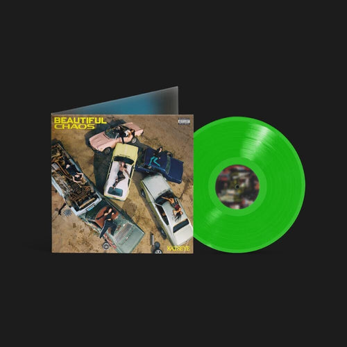 the album cover for KATSEYE - Beautiful Chaos [[Neon Lime 12inch EP]