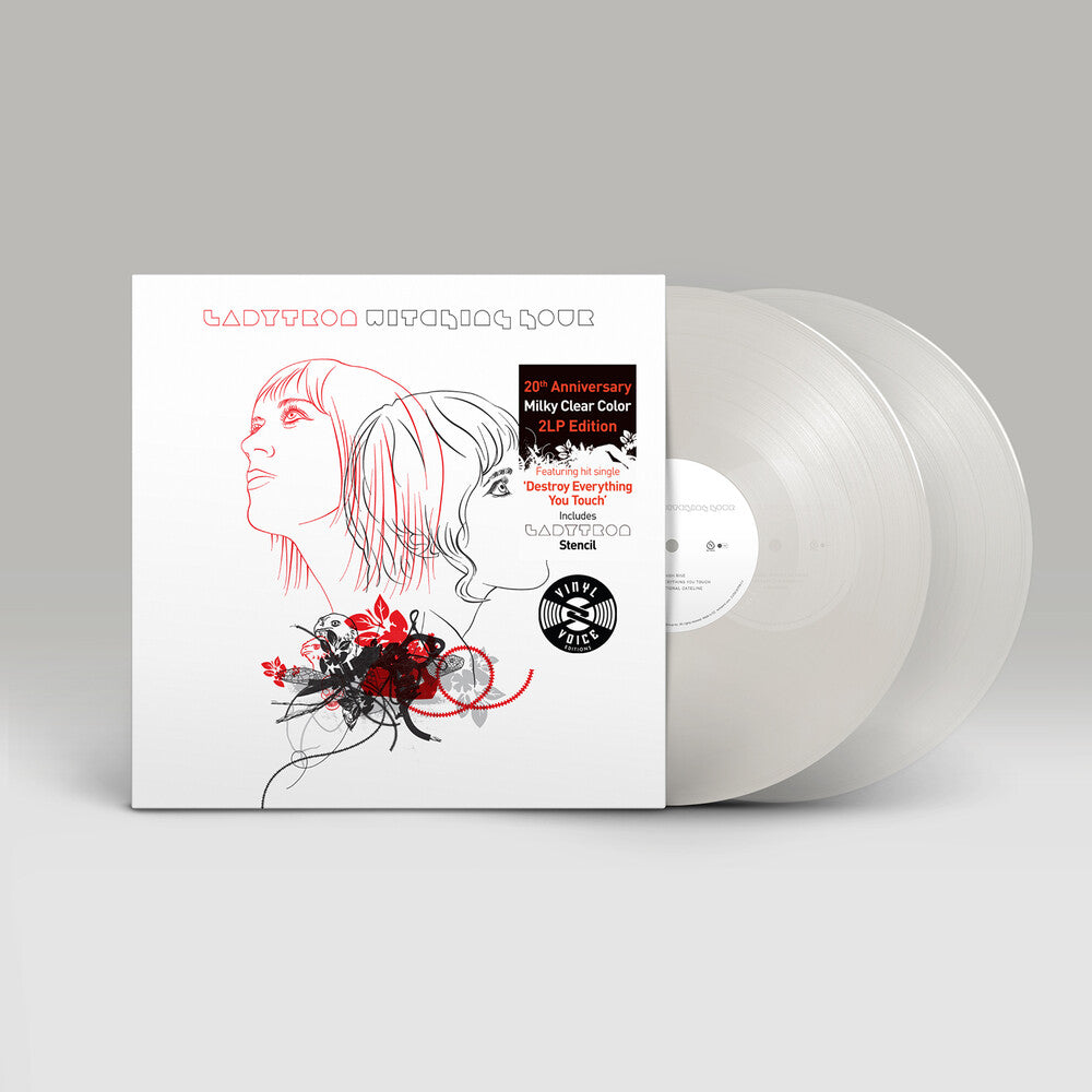 the album cover for Ladytron - Witching Hour (20th Anniversary) [Indie Exclusive Milky Clear Vinyl]