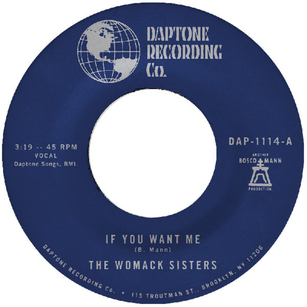 the album cover for Womack Sisters - If You Want Me / I Just Don't Want You To Say