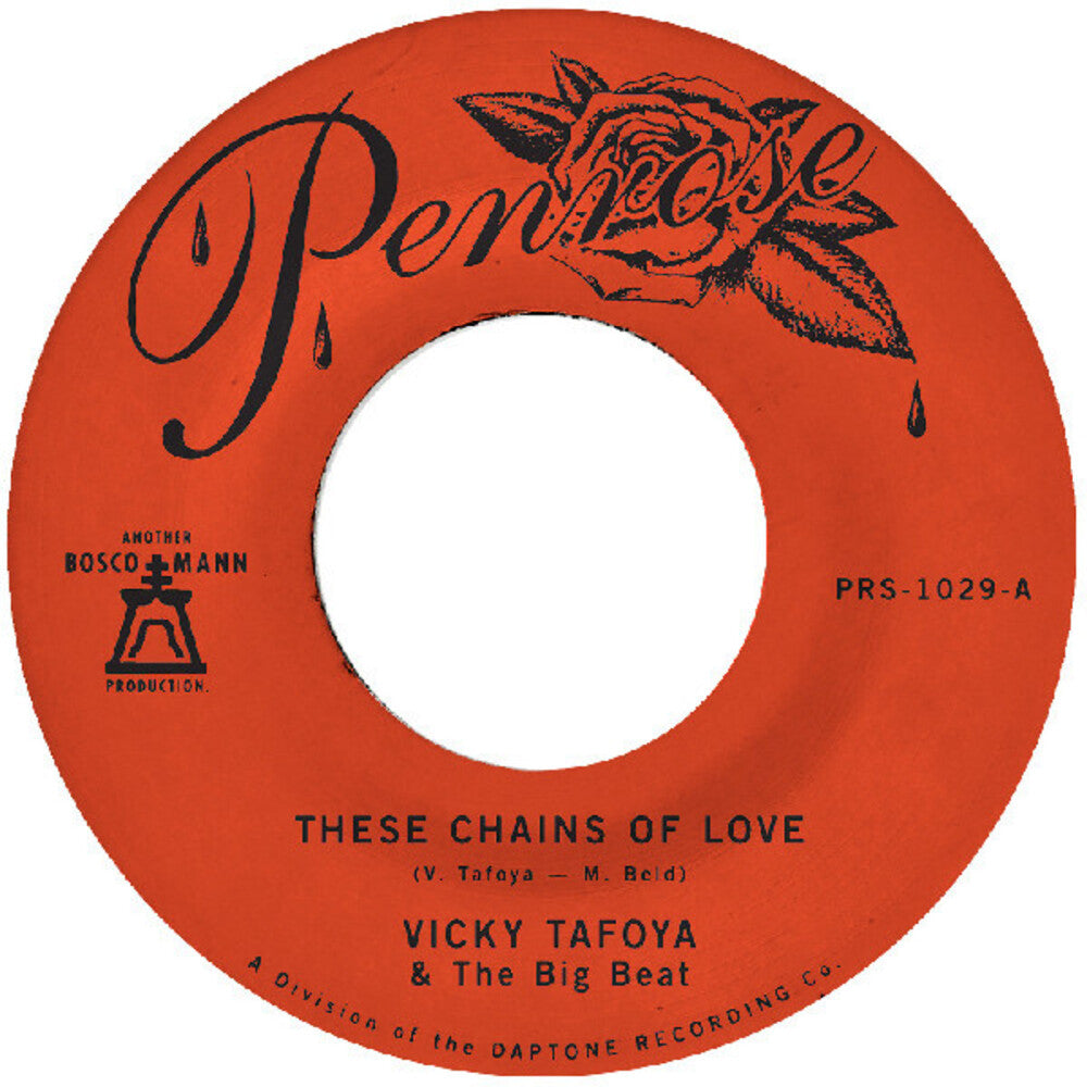 the album cover for Vicky Tafoya - These Chains Of Love / What A Cruel Way To Be