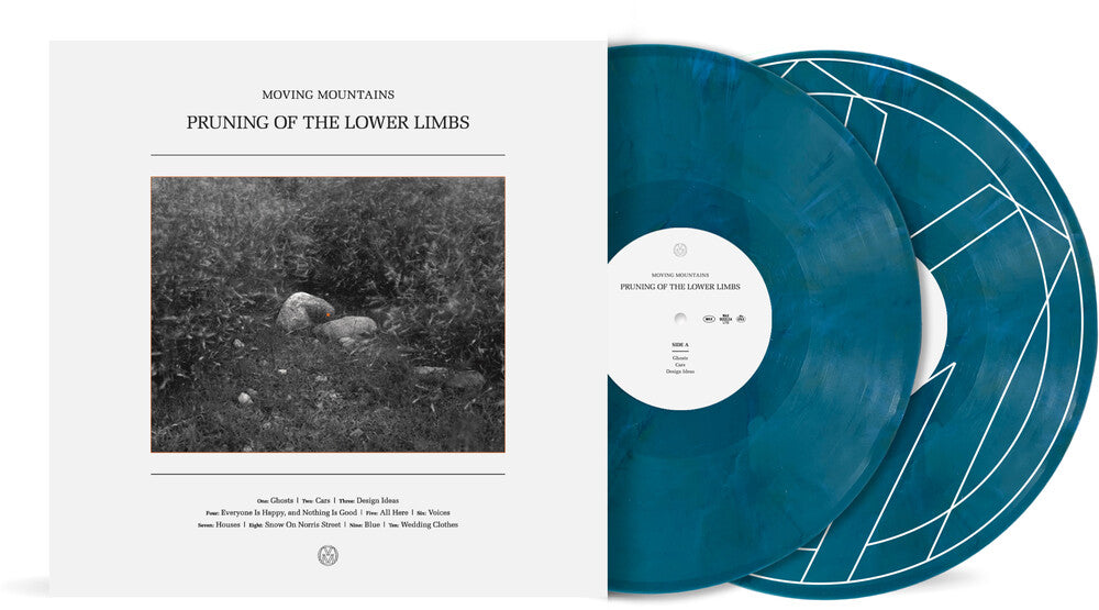 the album cover for Moving Mountains - Pruning Of The Lower Limbs - Atlantic Blue (Blue)