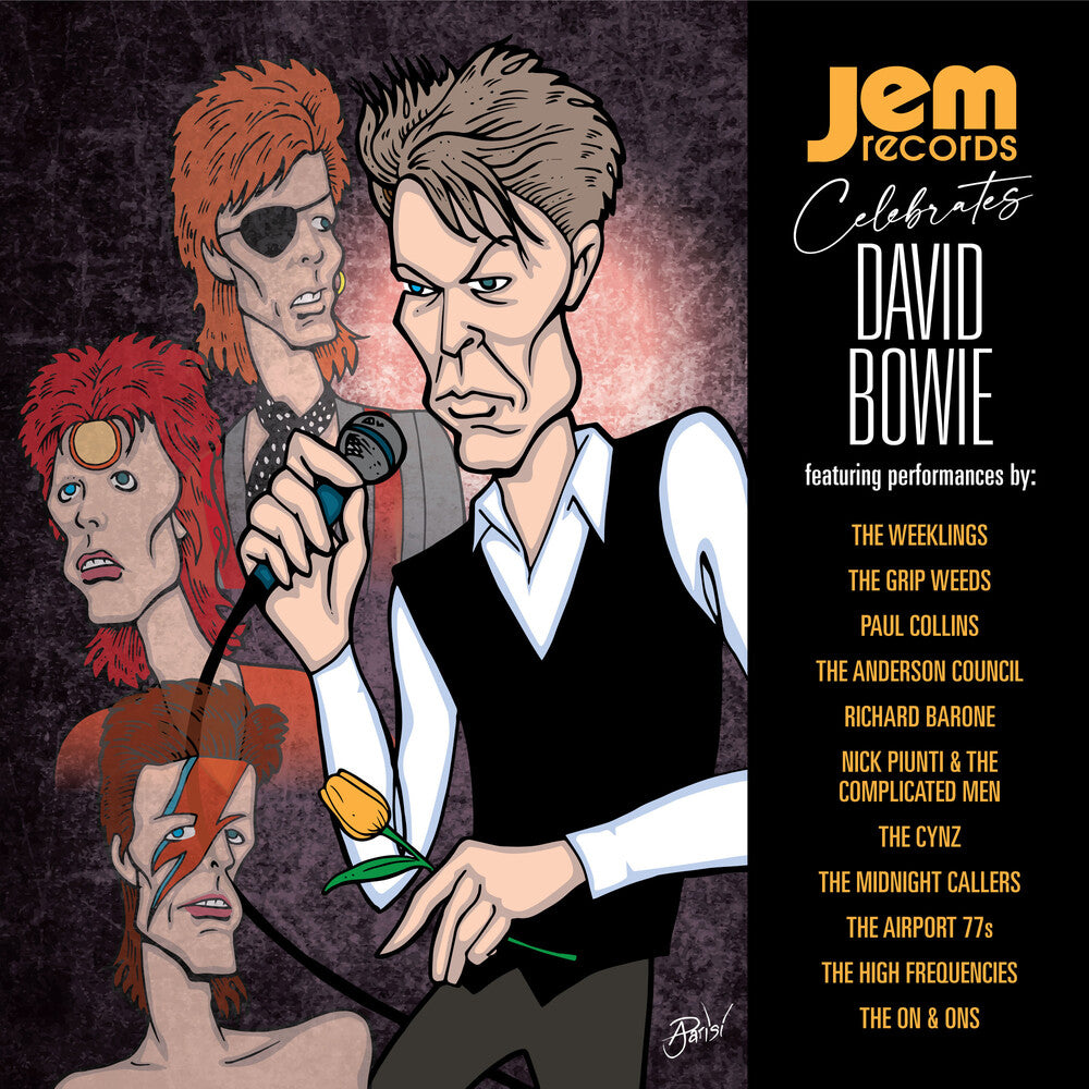 the album cover for Various Artists - Jem Records Celebrates David Bowie