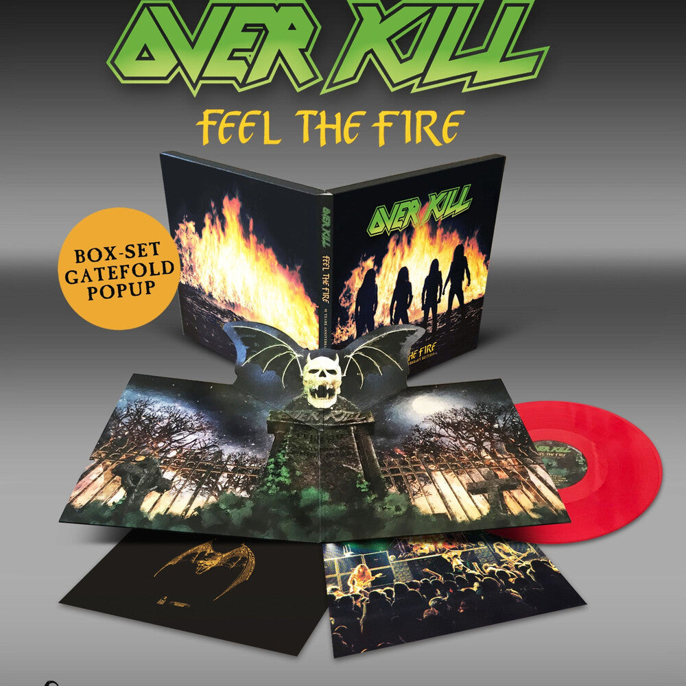 the album cover for Overkill - Feel The Fire [Colored Vinyl] (Red)
