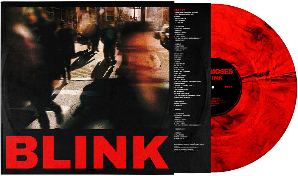 the album cover for Bob Moses - BLINK	 [Red with Black Marble Vinyl	]