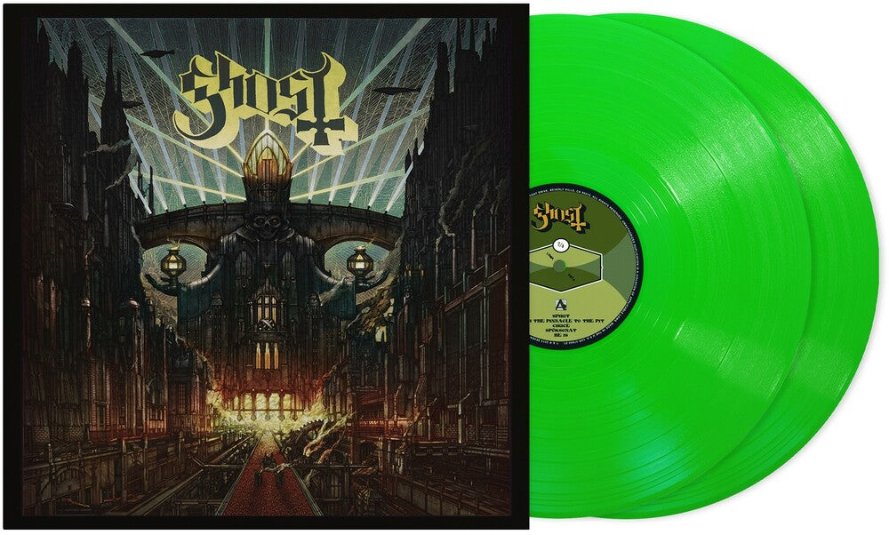 the album cover for Ghost - Meliora: Deluxe 10th Anniversary [Neon Green 2LP]