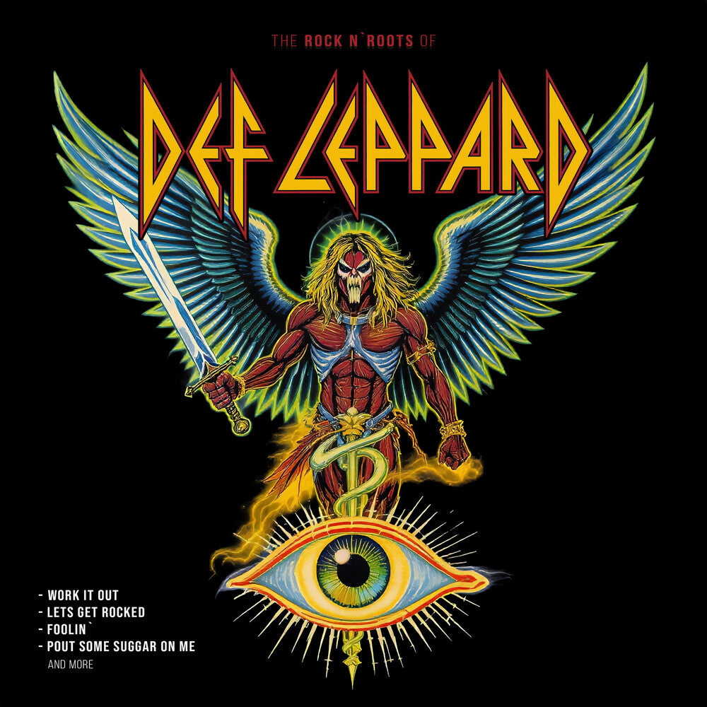 the album cover for Def Leppard - Rock N' Roots Of [Colored Vinyl] [Limited Edition] (Ylw)