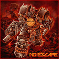 the album cover for Spaced - No Escape [Indie Exclusive Coke Bottle / Oxblood w/ Black splatter LP]