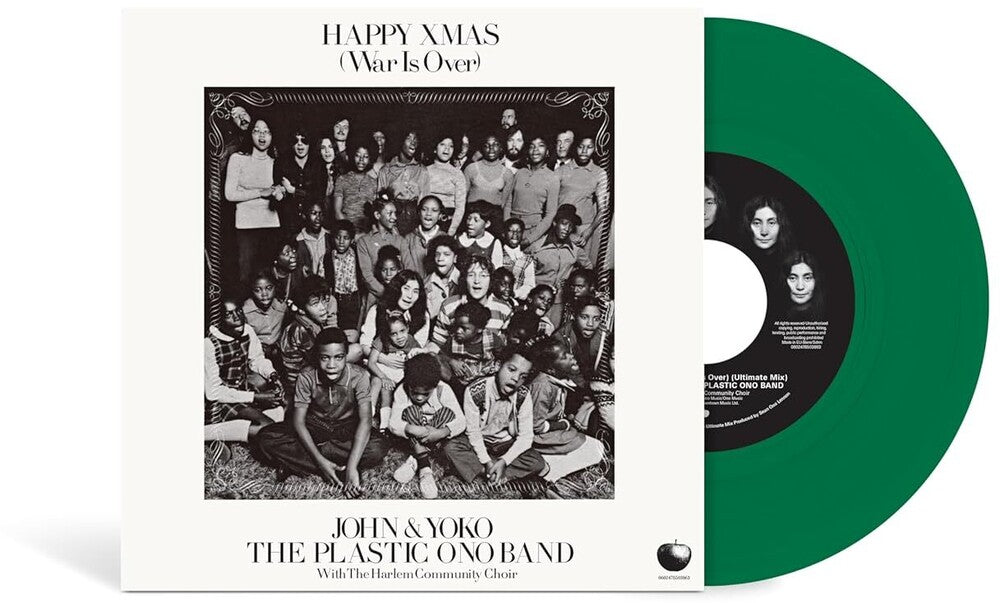 the album cover for John & Yoko Ono & Plastic Ono Band Lennon - Happy Xmas (war Is Over) [Green Vinyl]
