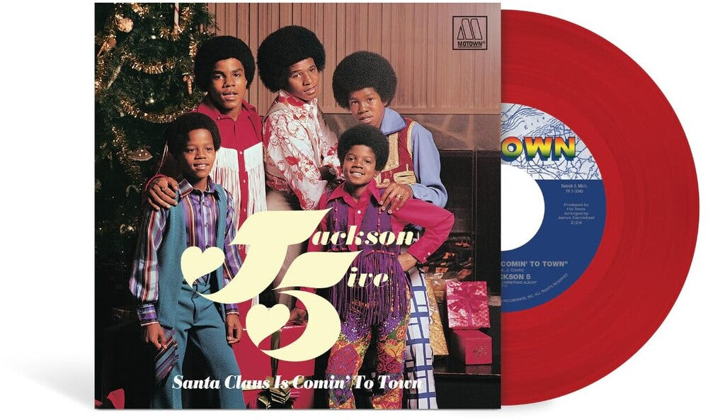 the album cover for Jackson 5 - Santa Claus Is Comin To Town [Red Vinyl]