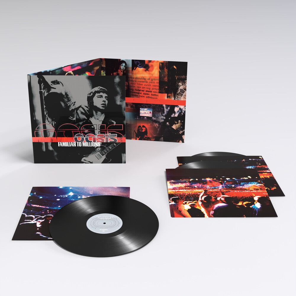 the album cover for Oasis - Familiar To Millions - 25th Anniversary [3LP]