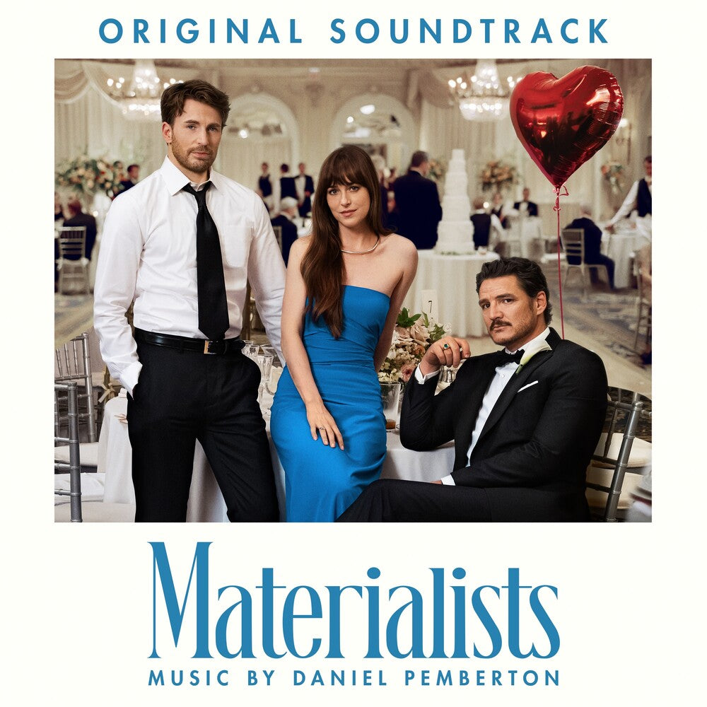 the album cover for Daniel Pemberton  / Baby Rose / Japanese Breakfast - Materialists - O.S.T. (Blue) [Colored Vinyl] (Wht)