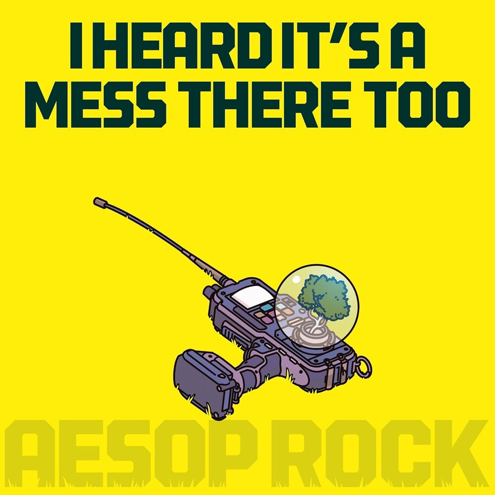 the album cover for Aesop Rock - Heard It's A Mess There Too