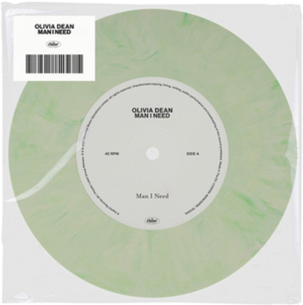 the album cover for Olivia Dean - Man I Need [Light Green Marble]