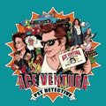 the album cover for Various Artists - Ace Ventura: Pet Detective Ost (turquoise & Orange Split W/ Red Splatter Vinyl) [Indie Exclusive]