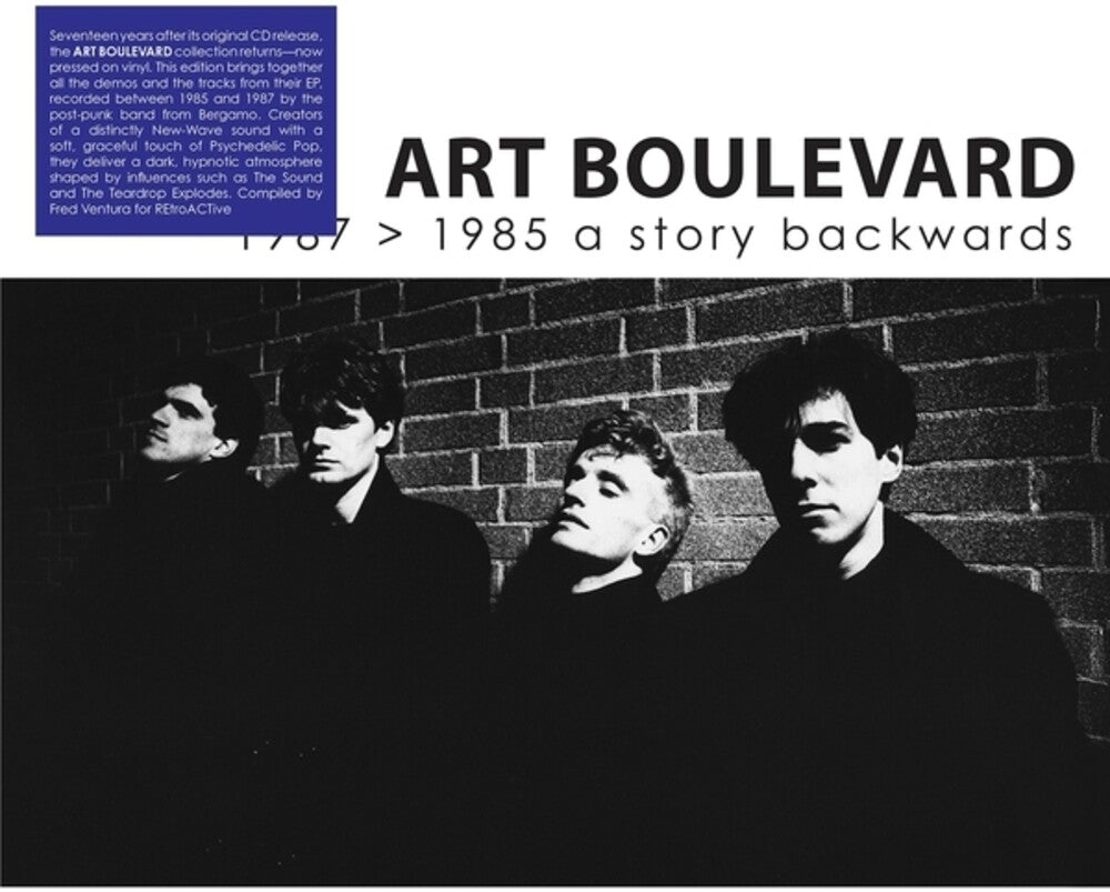 the album cover for Art Boulevard - 1987 - 1985 A Story Backwards
