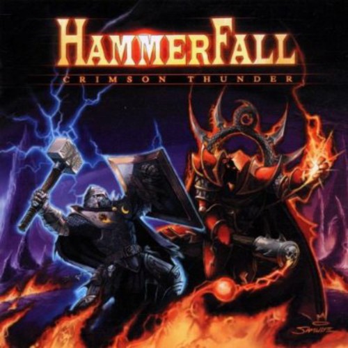 the album cover for Hammerfall - Crimson Thunder