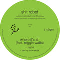 the album cover for Shit Robot - Where It's at (feat. Reggie Watts)