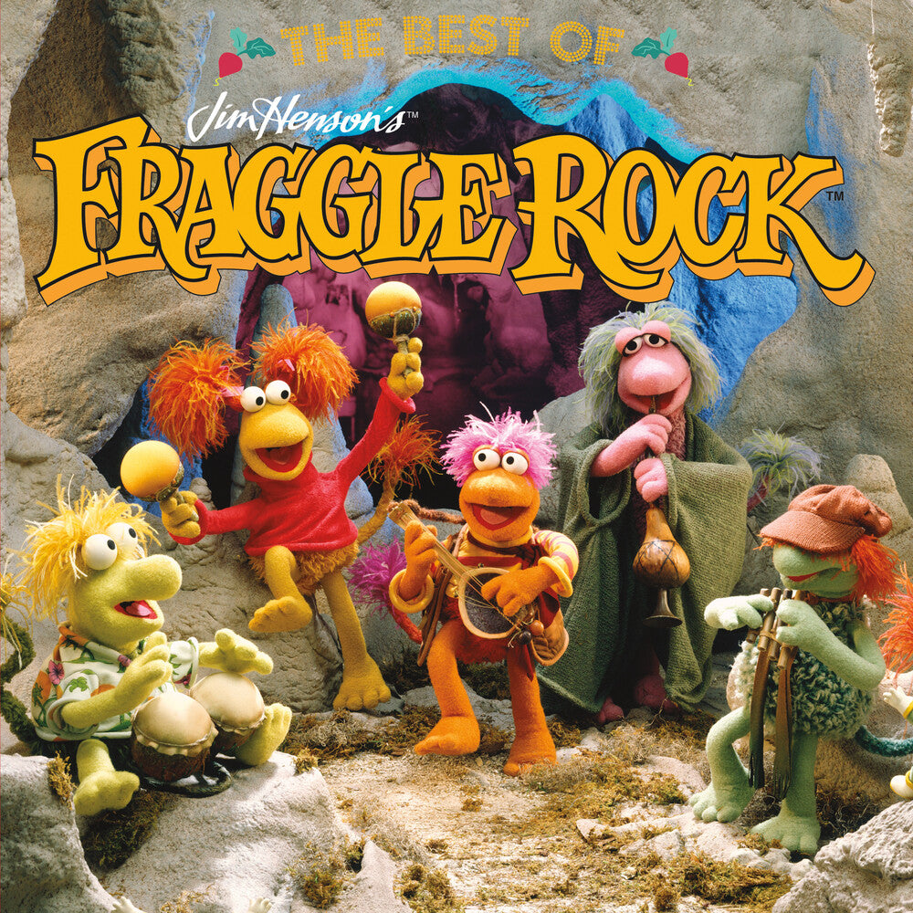 the album cover for Jim Henson - Best of Jim Henson's Fraggle Rock (mokey Stripe With Splatter Vinyl)