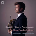the album cover for Ben Goldscheider - Mozart Horn Concertos