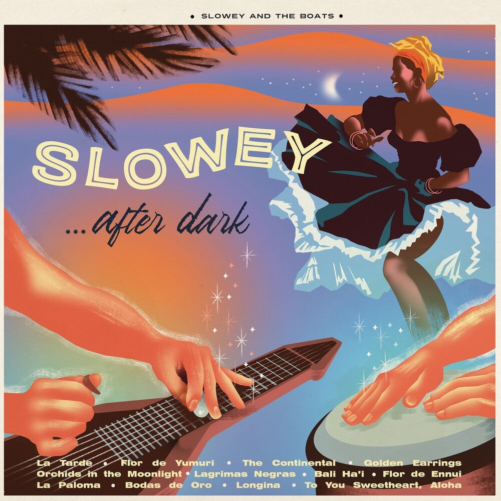 the album cover for Slowey & The Boats - Slowey After Dark [Indie Exclusive] Saltwater [Colored Vinyl] [Indie Exclusive]