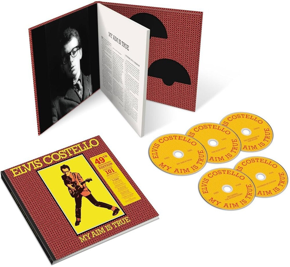 the album cover for Elvis Costello - My Aim Is True (49th Anniversary Edition) - 2026 Remaster [5 CD + Perfect Bound Book]