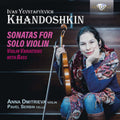the album cover for Anna Dmitrieva - Khandoshkin: Sons For Solo Vn Vn Variations With