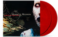 the album cover for Marilyn Manson - Antichrist Superstar - 30th Anniversary Edition [Iridescent Red with Gold Swirl]
