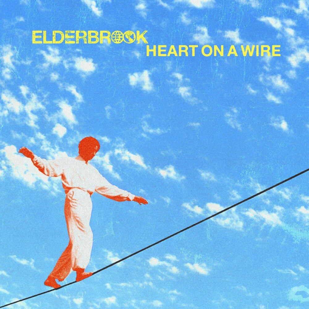 the album cover for Elderbrook - Heart On A Wire - Transparent Blue Vinyl (Blue)