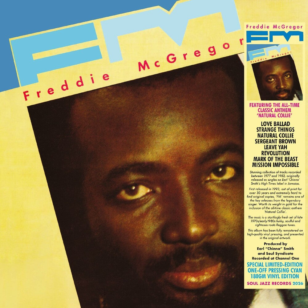 the album cover for Freddie Mcgregor - Fm (cyan Vinyl)