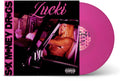 the album cover for Lucki - S-X M-Ney Dr-Gs [Indie Exclusive] Neon Pink Glitter [Colored Vinyl]