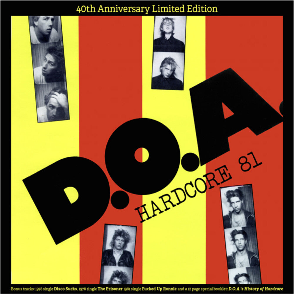 the album cover for D.O.A. - Hardcore 81