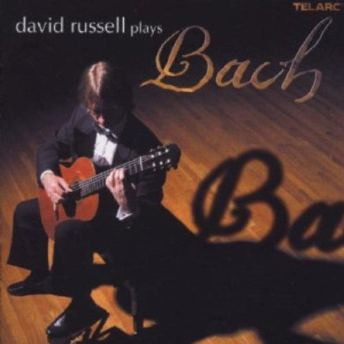 the album cover for David Russell - David Russell Plays Bach